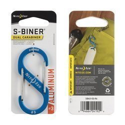 Nite Ize - S-Biner® Aluminium Doppelkarabiner #3 - Blau - SBA3-03-R6