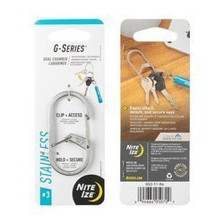 Nite Ize - G-Series™ #3 Dual Chamber Karabiner - Stahl - Silver - GS3-11-R6