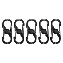 Nite Ize - Karabiner S-Biner MicroLock - 5 Stk. - Stahl - Schwarz - LSBM-01-5R7