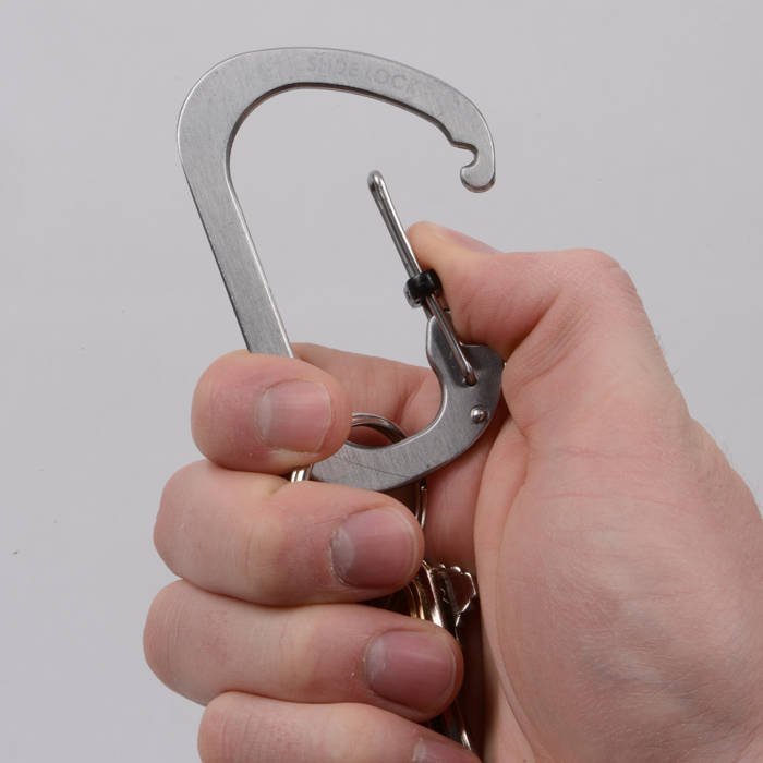 NITE IZE SlideLock Mini Karabiner Schlüsselanhänger Schnapp Haken Edelstahl  Variante: Gr. 2 – Schwarz bei Marktkauf online bestellen