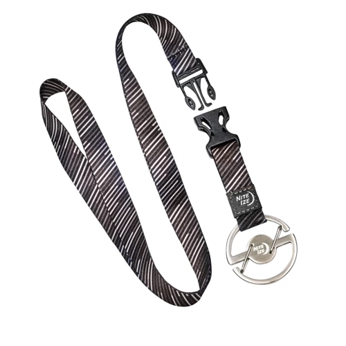 Nite Ize - Karabinerhaken mit Schlüsselband Medallion™ Key Lanyard - Stahl - Silber/Schwarz - MKL-11-R3