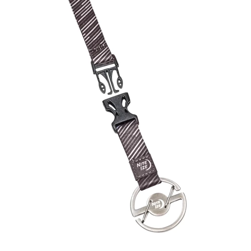 Nite Ize - Karabinerhaken mit Schlüsselband Medallion™ Key Lanyard - Stahl - Silber/Schwarz - MKL-11-R3