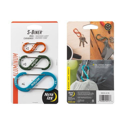 Nite Ize - S-Biner® Aluminum Dual Carabiner Combo - 3 pcs - SBA234-A2-R6