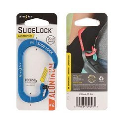 Nite Ize - SlideLock® Karabiner Aluminium #4 - Blau - CSLA4-03-R6