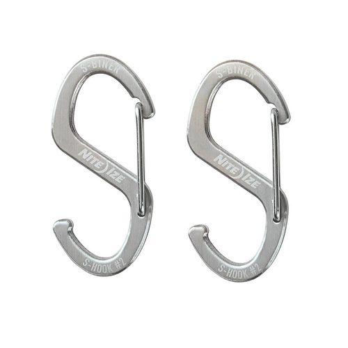 Nite Ize - Karabiner S-Biner Hook 'N Hold S-Hook Small - 2 Stk. - Stahl - Silber - SBHS-11-2R3