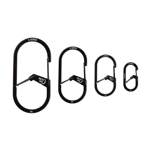 Nite Ize - G-Series Dual Chamber Carabiner #2 - Black - GS2-01-R6