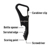 Nite Ize - Carabiner with Tool Set DoohicKey ClipKey Tool - Steel - Black - KMTCK-01-R3