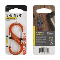 Nite Ize - S-Biner® SlideLock® Aluminum #3 - Orange - LSBA3-19-R6