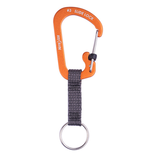 Nite Ize - SlideLock&reg; Schlüsselanhänger Aluminium - Orange - CSLAW3-19-R6