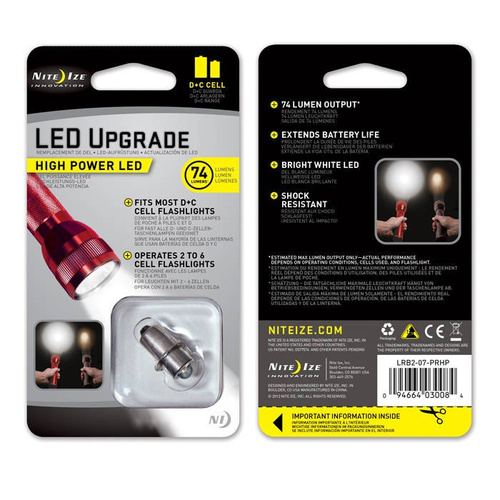 Nite Ize - Hochleistungs-LED-Upgrade 2 1W - C/D-Zelle - LRB2-07-PRHP