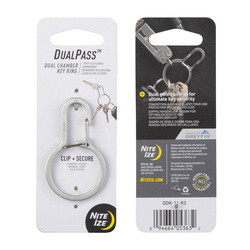 Nite Ize - Doppelkammerkarabiner DualPass - Stahl - Silber - DDK-11-R3