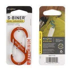 Nite Ize - S-Biner&reg; Aluminium-Doppelkarabiner #3 - Orange - SBA3-19-R6