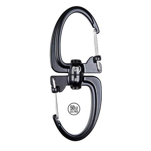 Nite Ize - S-Biner 360 SlideLock Dual Carabiner #4 - Black - SBLR4-01-R3