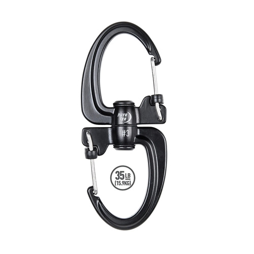 Nite Ize - S-Biner 360 SlideLock Dual Carabiner #3 - Black - SBLR3-01-R3