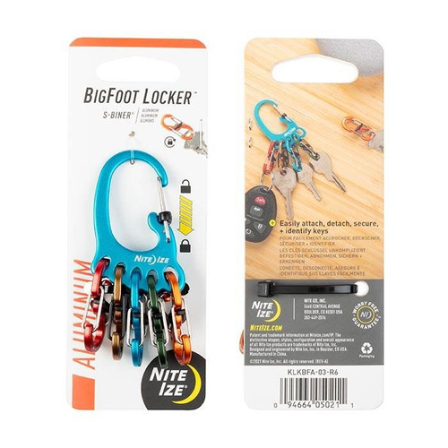 Nite Ize - Schlüsselsatz BigFoot Locker™ KeyRack™ - Aluminium - KLKBFA-03-R6