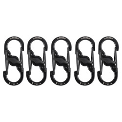 Nite Ize - Carabiner S-Biner MicroLock - 5 pcs. - Steel - Black - LSBM-01-5R7