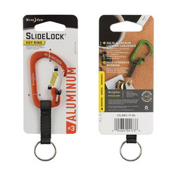 Karabińczyk aluminiowy Nite Ize SlideLock Key Ring Aluminum Pomarańczowy CSLAW3-19-R6