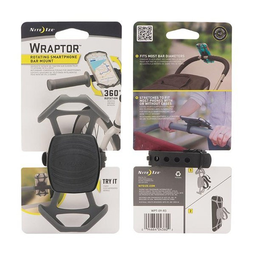 Nite Ize - Wraptor™ Rotating Smartphone Bar Mount - WPT-09-R3