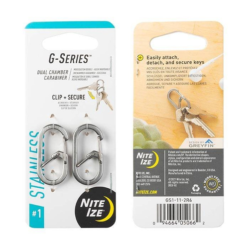 Karabińczyki Nite Ize G-Series #1 2Pack Stal nierdzewna GS1-11-2R6