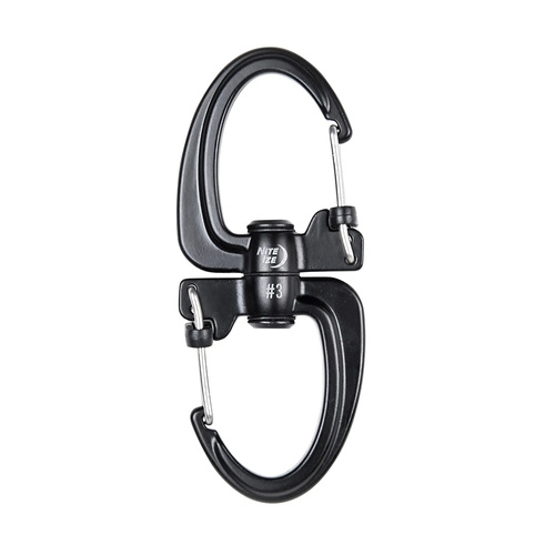 Nite Ize - Karabiner S-Biner 360 SlideLock Dual Carabiner #3 - Schwarz - SBLR3-01-R3