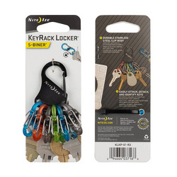 Organizer do kluczy Nite Ize Plastikowy S-Biner KeyRack Locker Czarny KLKP-01-R3