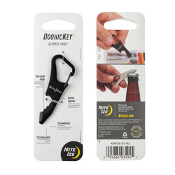 Karabińczyk z zestawem narzędzi Nite Ize DoohicKey ClipKey Tool Stalowy Czarny KMTCK-01-R3