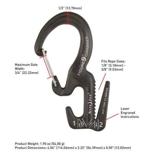 Karabińczyk Nite Ize Figure 9 Duży Anodowany C9L-02-01