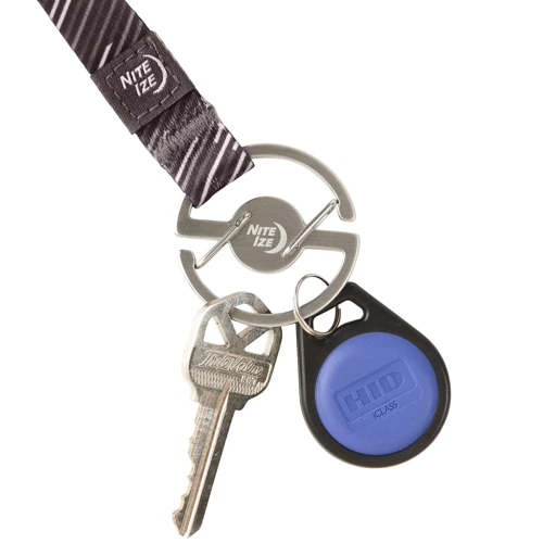 Karabinczyk ze smyczą Nite Ize Medallion Key Lanyard Stalowy Srebrny MKL-11-R3