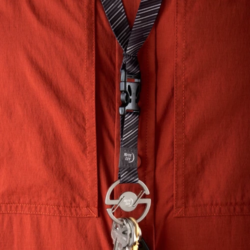 Karabinczyk ze smyczą Nite Ize Medallion Key Lanyard Stalowy Srebrny MKL-11-R3