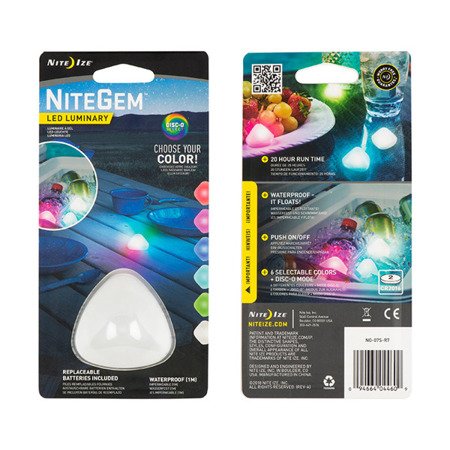 Lampka Nite Ize NiteGem LED Luminary Disc-O Select NG-07S-R7