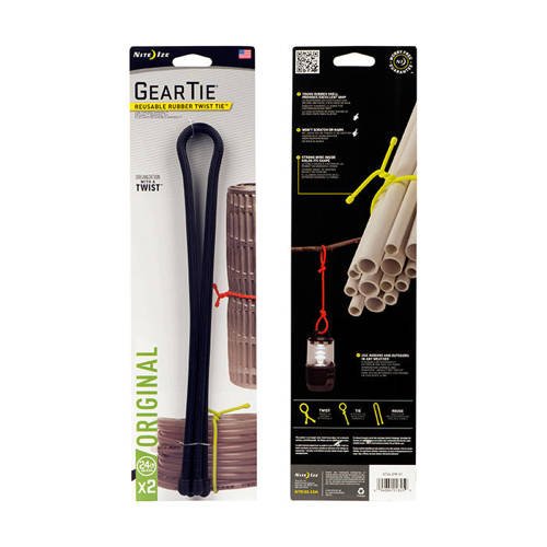 Troki Nite Iize Gear Tie 24" 2 Pack Charcoal GT24-2PK-09