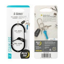 Nite Ize - G-Series Dual Chamber Carabiner #4 - Black - GS4-01-R6