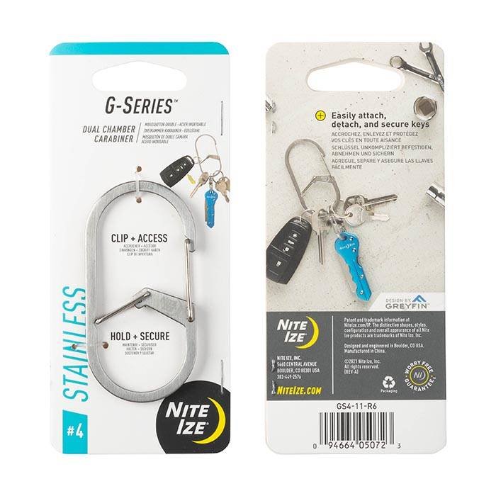 Nite Ize - G-Series Dual Chamber Carabiner #4 - Stainless Steel - GS4- - Nite  Ize Oficjalny sklep online